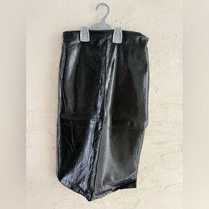 Forever 21 Black Faux Leather Pencil Skirt